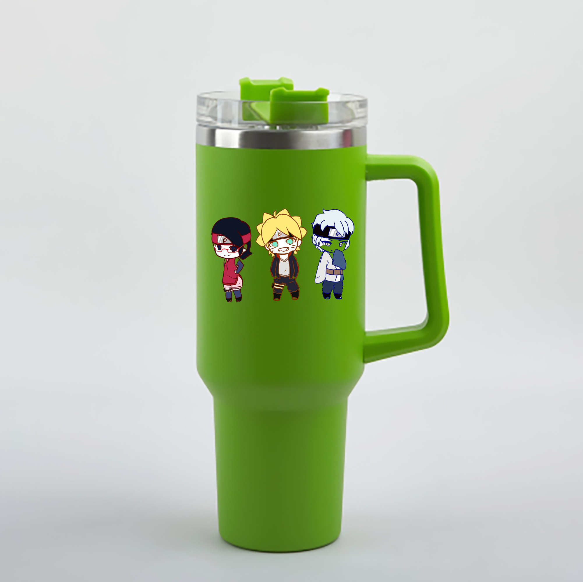（画像用） NARUTO -ナルト- うずまき ボルト Uzumaki Boruto 1200mL車用タンブラー - クリスタルステッカー（プラスチックストロー付き）